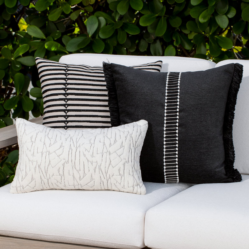 Splendor Pillow Cover & Insert, Charcoal, Square, 20" H x 20" W