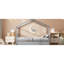 Lit simple en bois gris avec lit gigogne, structure en pin, 2 têtes de lit, convient à un matelas de lit gigogne de 4 à 6 po, toit ouvrant pour le plaisir, outils d'assemblage fournis-1687592806