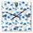 Blue Cornflowers with Green Leaves II - Traditional Wall Clock-1498028731