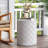 Modern Lightweight Concrete Accent Table With Nautical Pattern - 15.11" Square Instant Setup Stylish Side No Assembly Needed