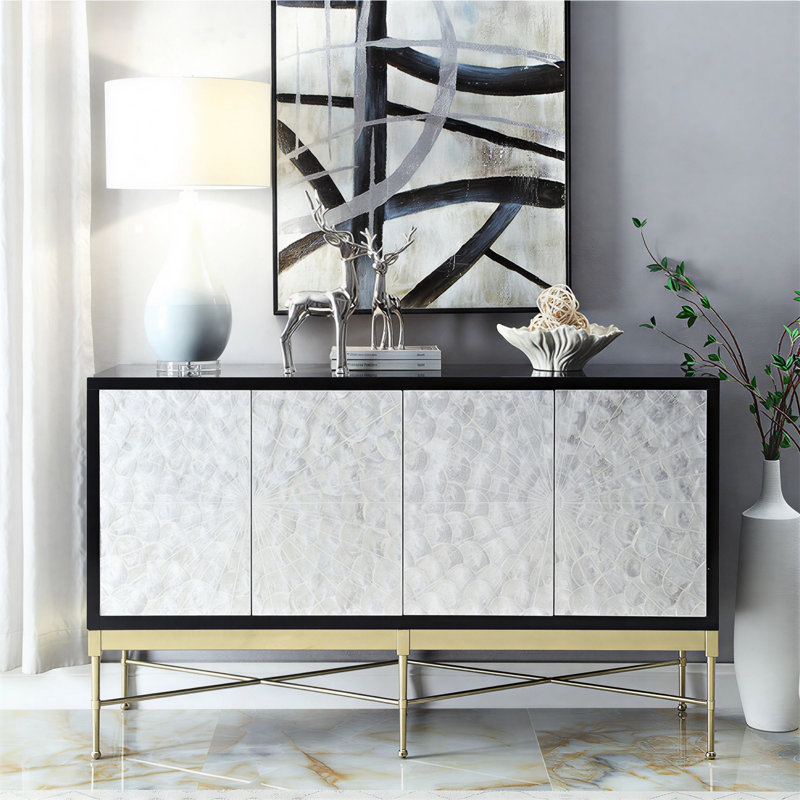 Postmodern Luxury-Style Lacquered Buffet Table