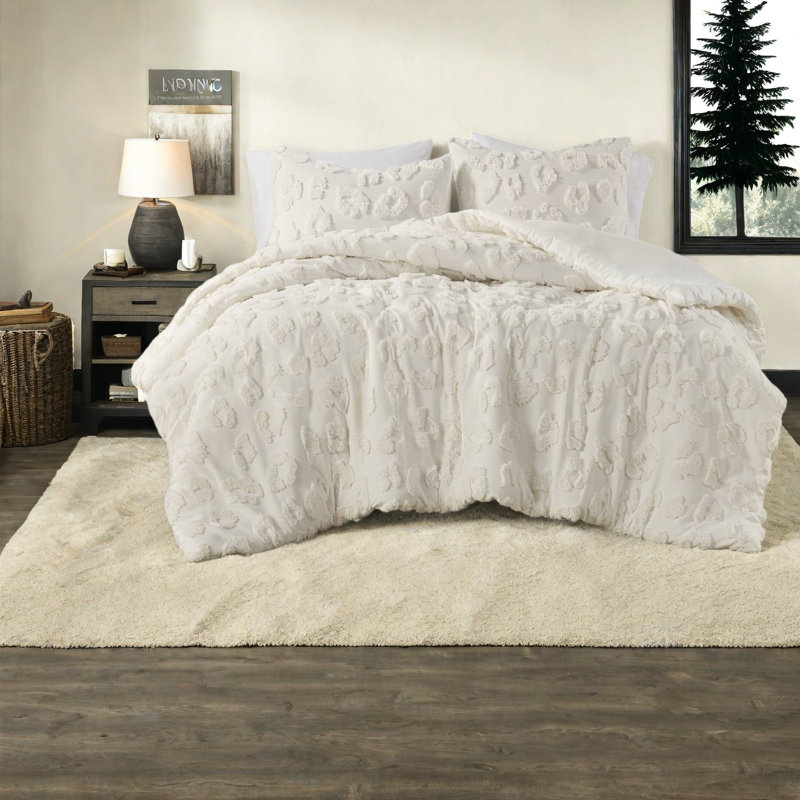 Soft Chenille Bedding Sets, King Polyester Animal Texture For Home