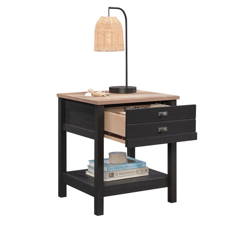 Jaibir 1 - Drawer Nightstand, Lintel Oak/ Raven Oak