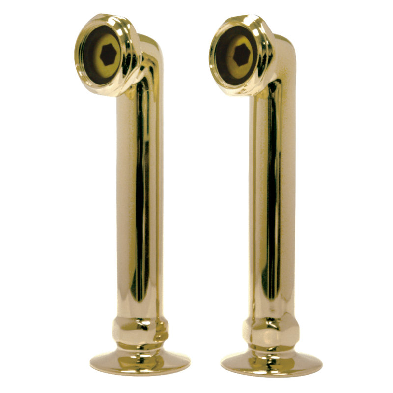 Kingston Brass Aqua Vintage 6-Inch Deck Mount Tub Faucet Riser, Polished Brass