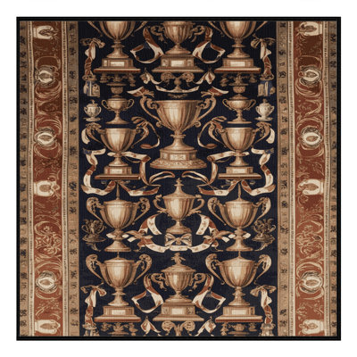 Machine Washable French Brown Area Rug