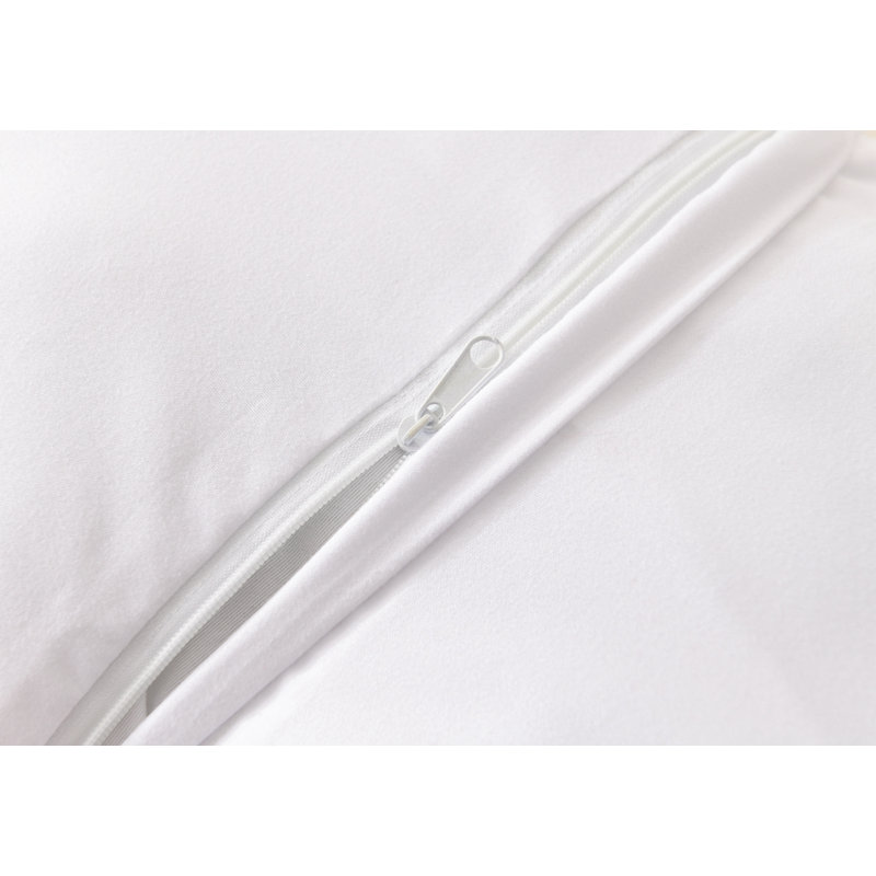 White Embroidered Cotton Polyester Euro Sham Set