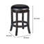 Tabouret de bar pivotant en bois massif