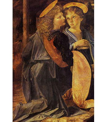 " Christs Baptism Detail " by Leonardo Da Vinci