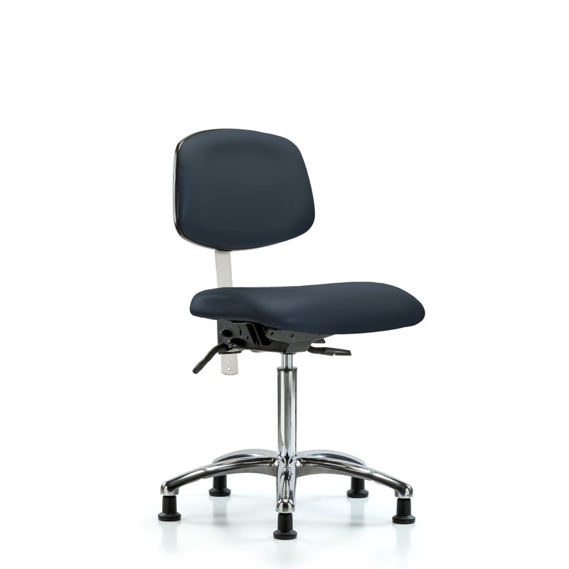 Mia Task Chair, Glides, Imperial Blue, Not Included