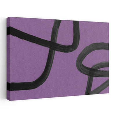 Abstrait, courbes mauves abstraites, audacieux, violet, impression murale contemporaine