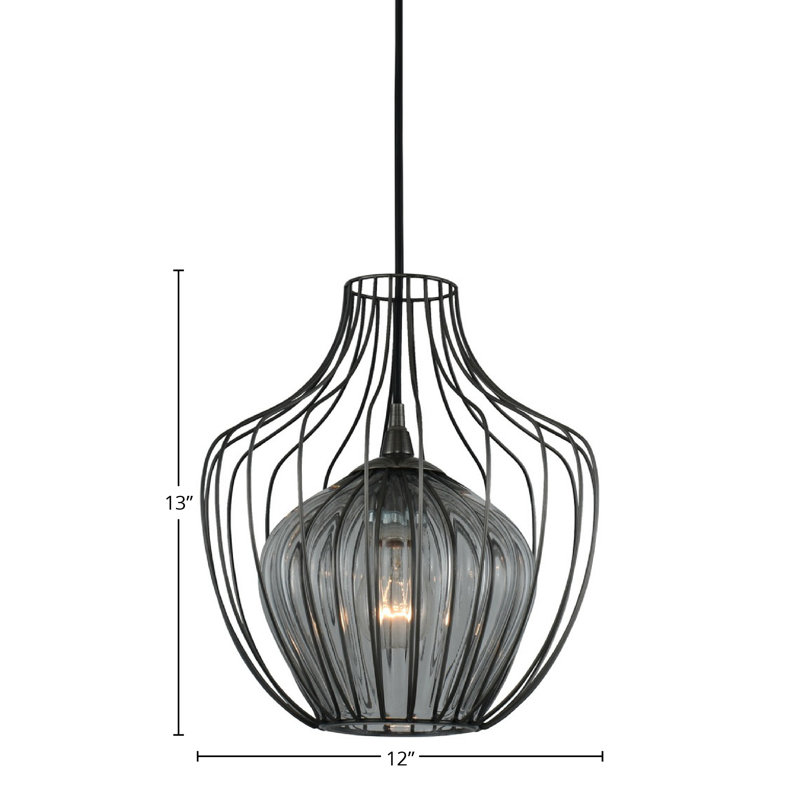 Luminaire suspendu en acier inoxydable chimique 1 LT Emilia Kalco