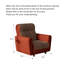 Fauteuil d'appoint en bois massif de style rétro avec patchwork rayé et roulettes pour le salon et la chambre à coucher