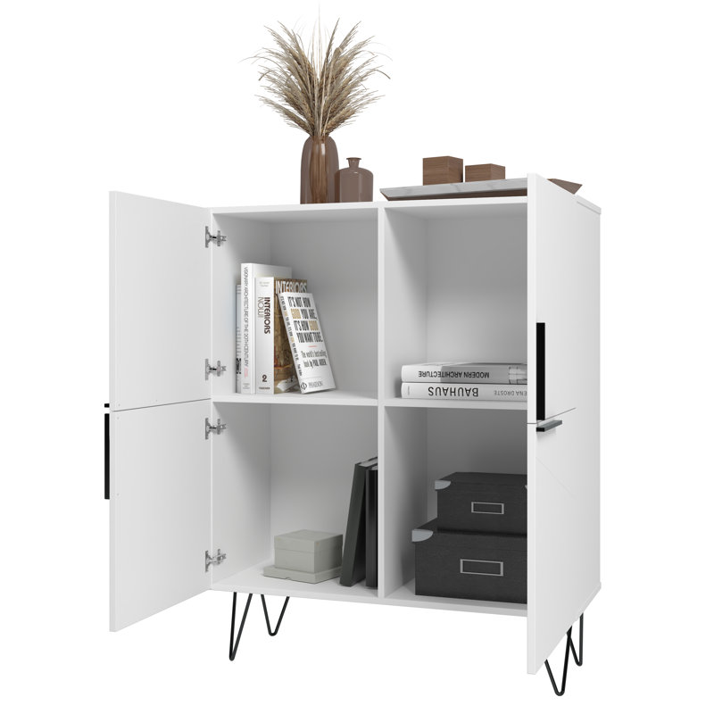 Armoire basse de 35 po avec 4 tablettes Beekman, Blanc