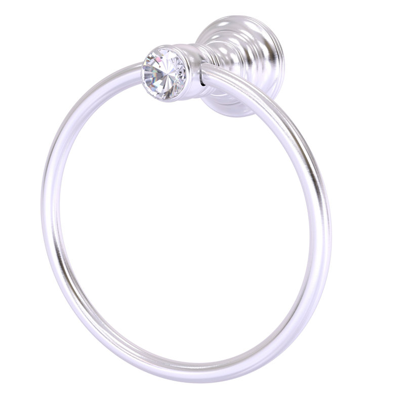 Anneau à serviette en cristal Gavin, Chrome satiné