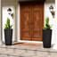 2 pcs 23.6 inch tall decorative planter pots for outdoor indoor garden patio front porch-2125210967