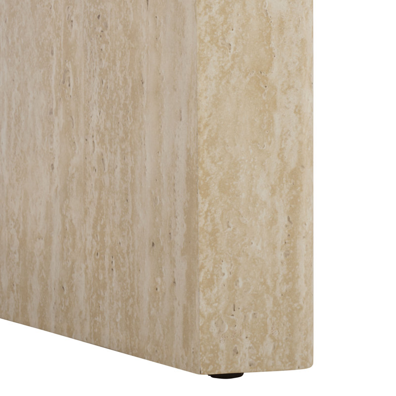 Woodrow Console Table, Faux Travertine