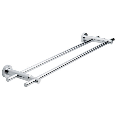 No Drill Loxx Double Towel Bar -  no drilling required, LO212-CHR