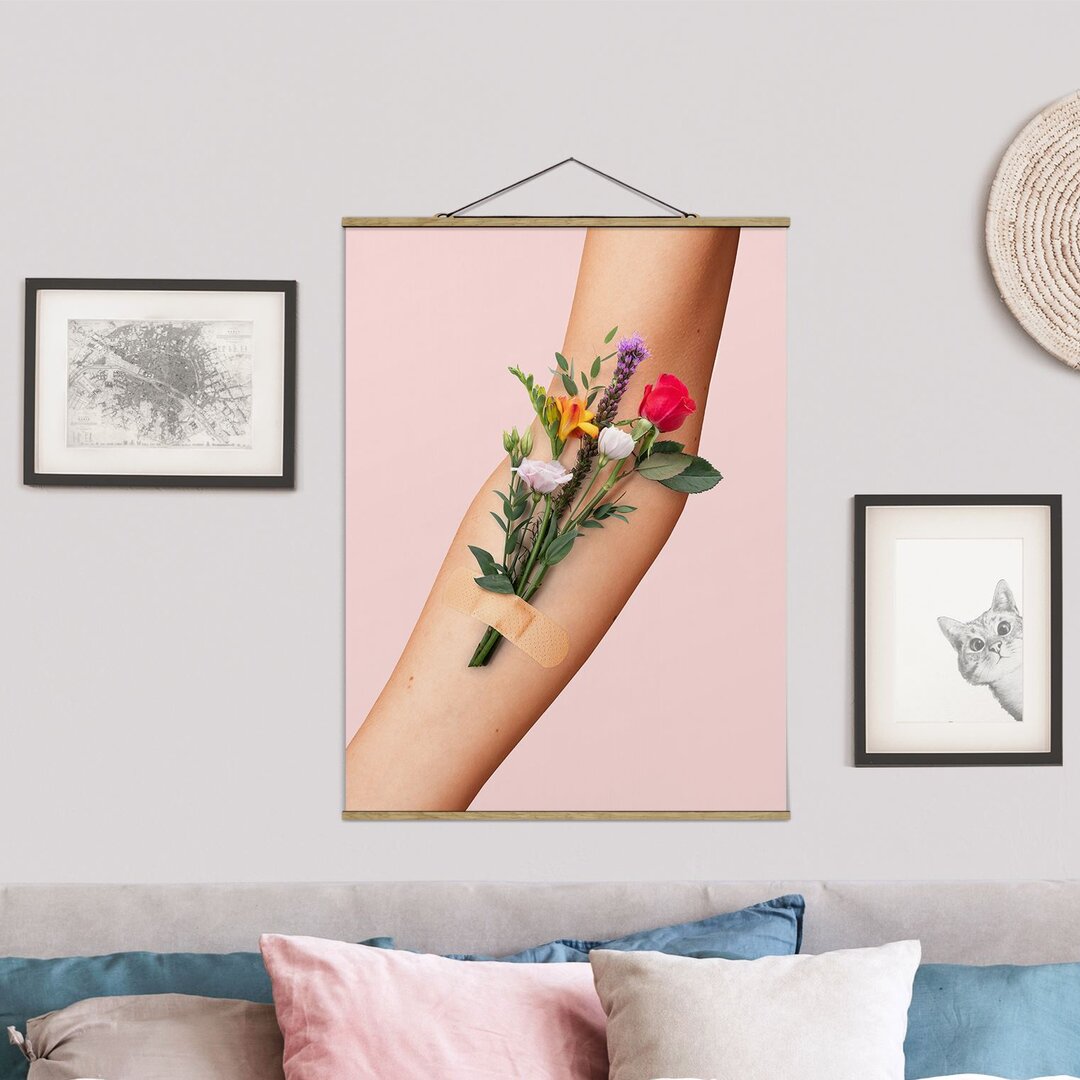 Stoffbild Arm with Flowers von Jonas Loose