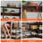 50'' Wide Iron Hall Tree with Bench and Shoe Storage