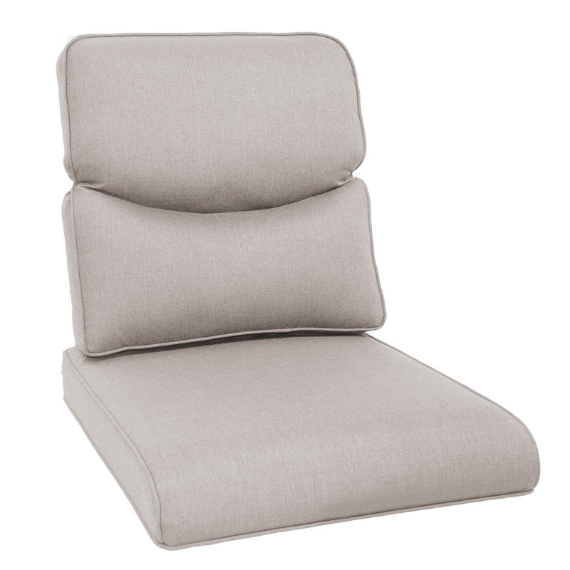 Ensemble de coussins pour chaise de patio en osier Carolina, Beige, 1