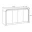 Armoire de rangement en MDF à 4 portes Curved Edge-120518353