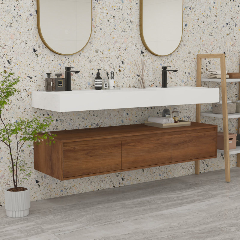 Meuble-lavabo double 60 po