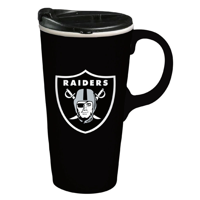Evergreen Enterprises, Inc 17oz. Ceramic Travel Mug, Las Vegas Raiders
