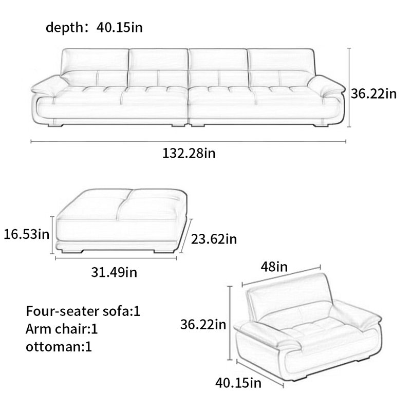 Modern simple and light luxury sofa
