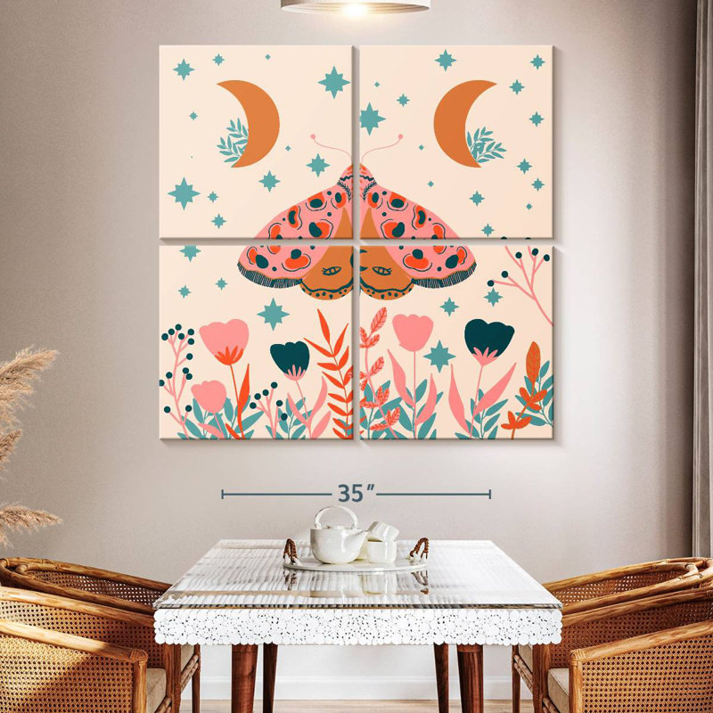Brampt Moon And Moth, 50" H x 50" W