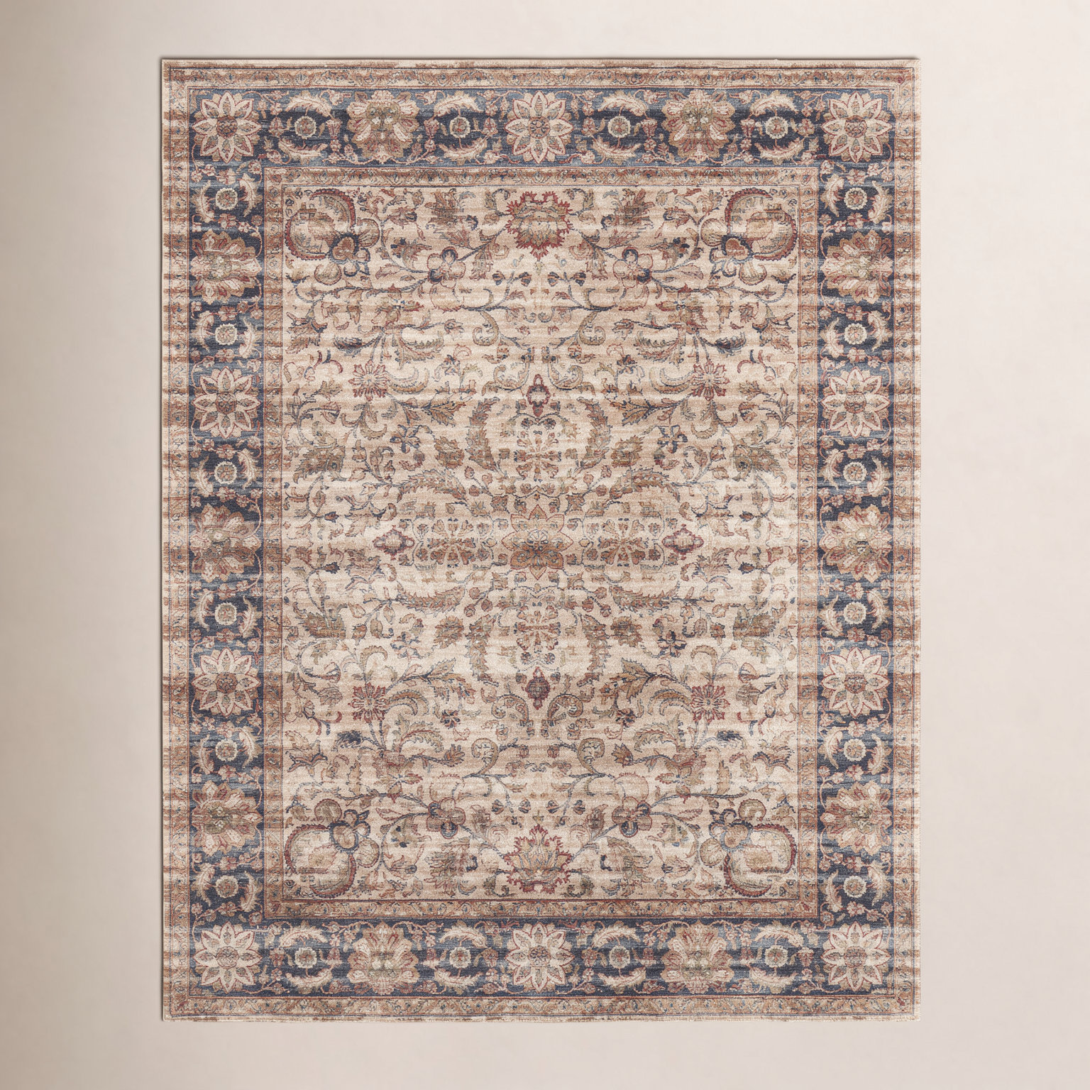 Ivory Traditional Persian Oriental Rug, Rectangle 2' x 3'