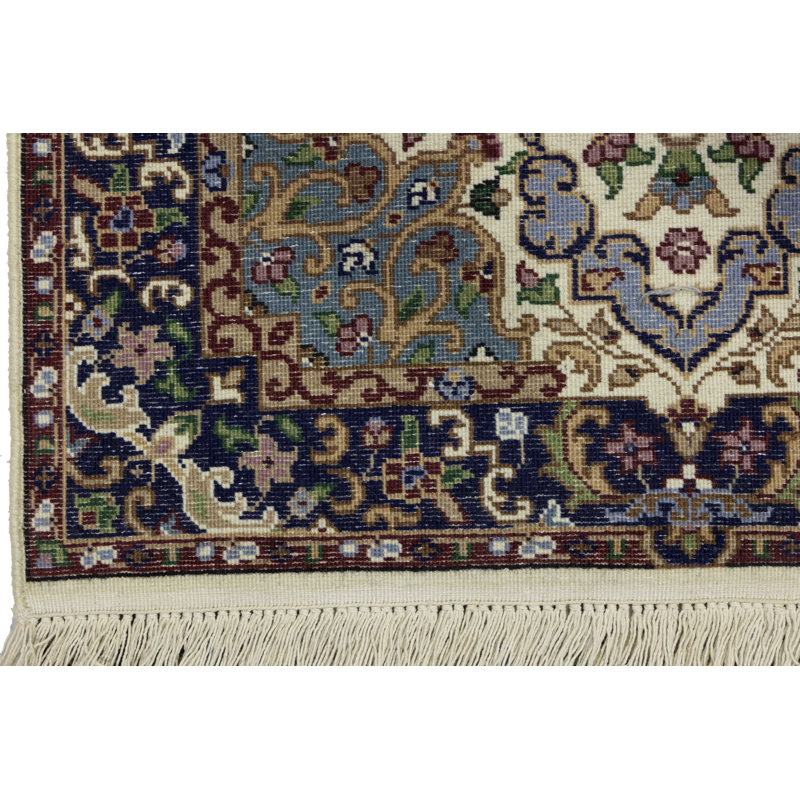 Tapis de couloir oriental en laine noué à la main noir / jaune 2 pi 8 po x 9 pi 8 po Oriental