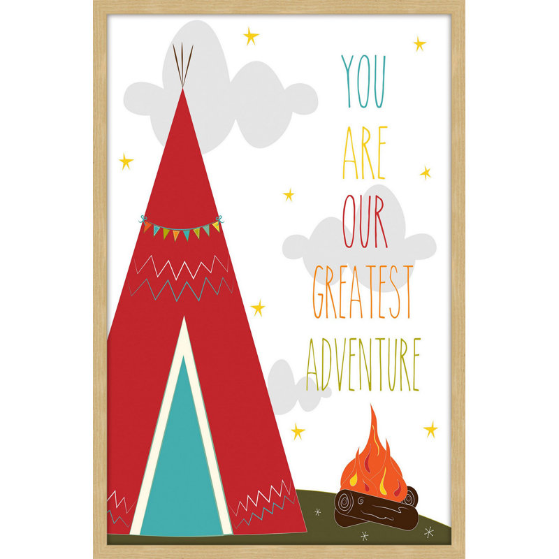 «Red Tee Pee» par Karen Zukowski, reproduction encadrée, H 18 po x l 12 po x P 1,5 po