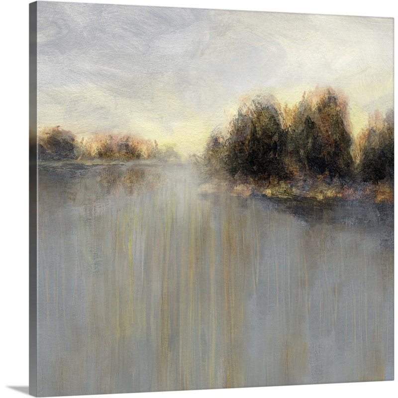 Rainy Sunset II - Painting on Canvas, 30" H x 30" W x 1.25" D, Wrapped Canvas