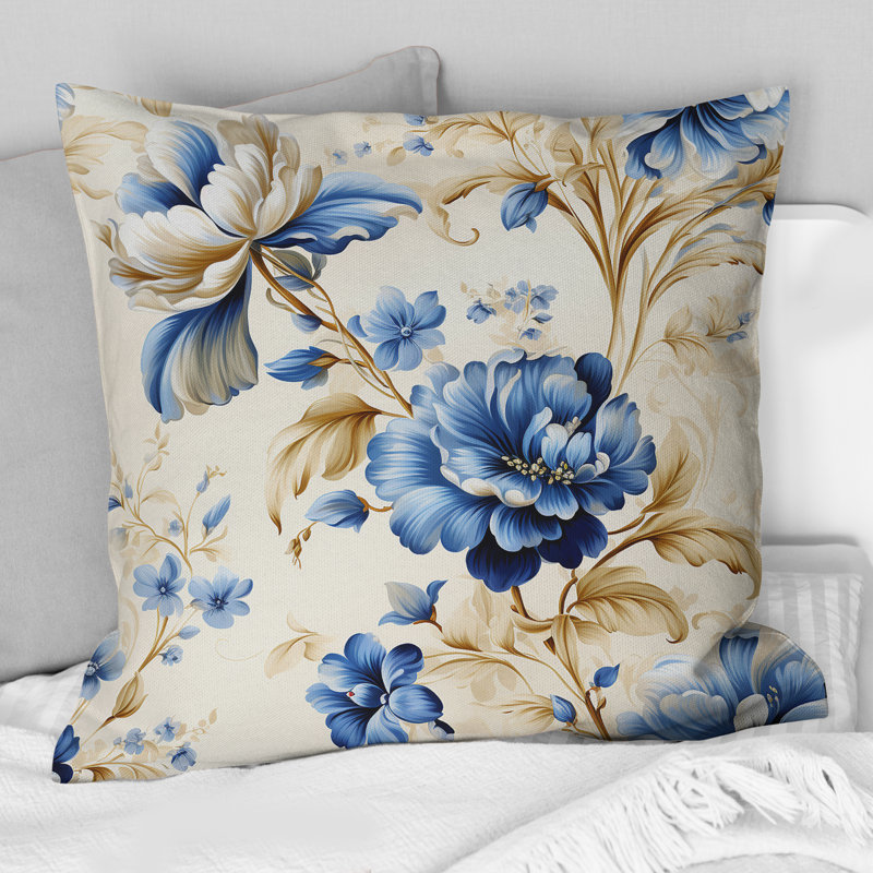 Coussin décoratif bleu Cobalt, H 18 po x l 18 po