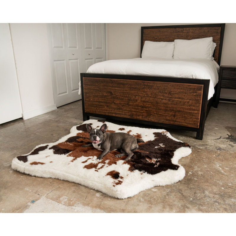  Tapis classique Puprug, Original (l 55 po x P 50 po x H 2 po), Cuir de vache brun