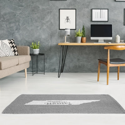 Tapis de zone gris doux home Chattanooga