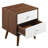 Transmit 2-Drawer Nightstand In Walnut White