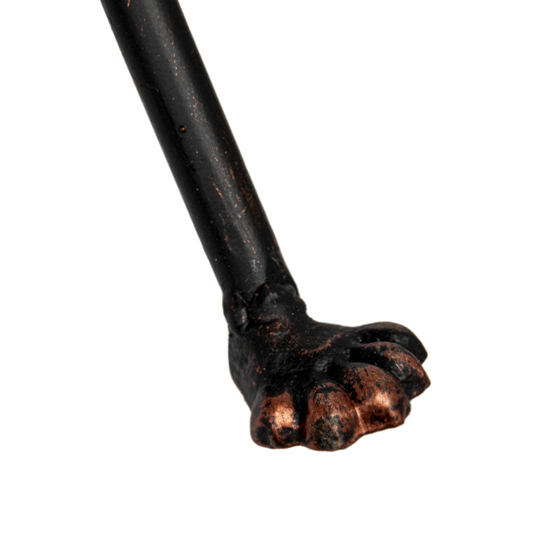 Rectangular Tall Metal End Table with Claw Feet, Bronze, 27" H x 31.5" W x 20" D