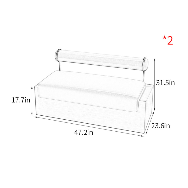 Banc rembourré simple en similicuir, Vert