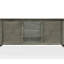 Grand lit pour chambre à coucher avec placage de bouleau gris froid, taille en bois