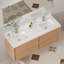 Duracast 60 po X 19,48 po Dessus de meuble-lavabo double à quartz intégré avec trous de robinet d'évier (sans armoire)