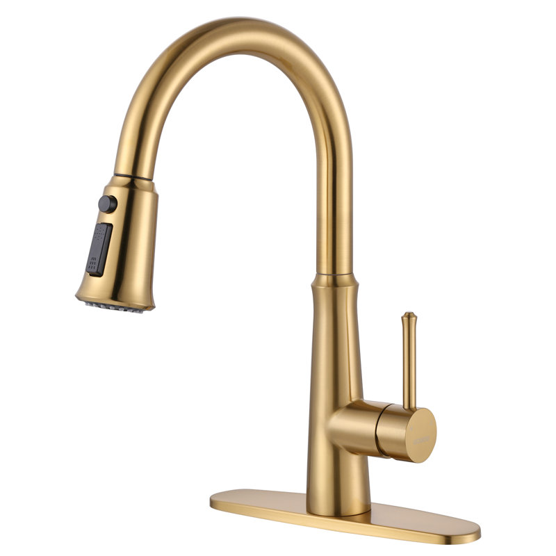 Pull Out Kitchen Faucet, Gold