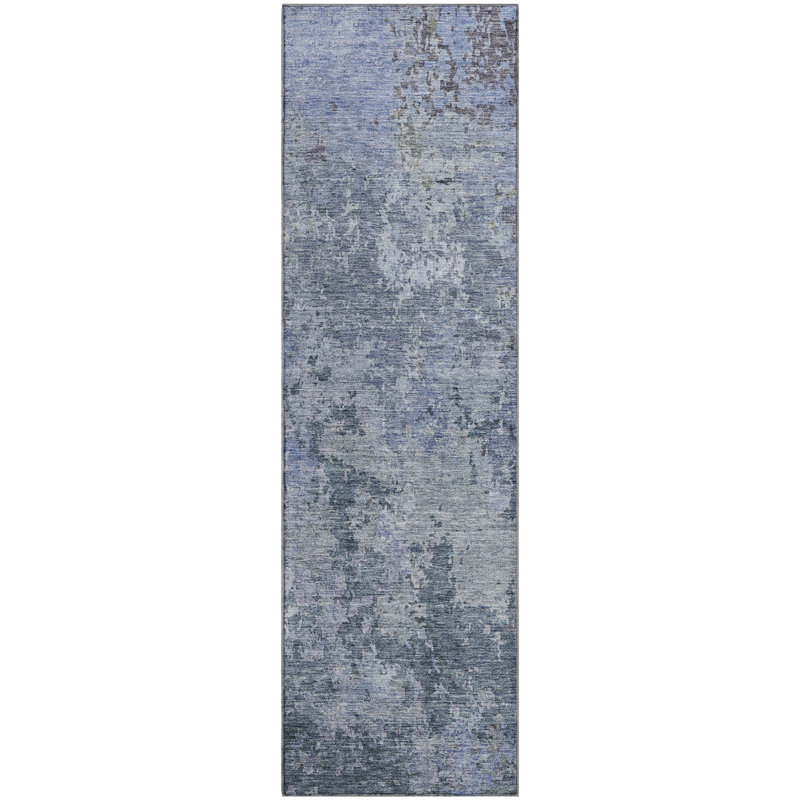 Premium Machine Washable Gurubaksh AMF1162 Modern Rug, Runner 2'3" x 7'6"