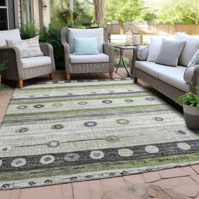 Tapis intérieur / extérieur Xhevrie lavable à la machine
