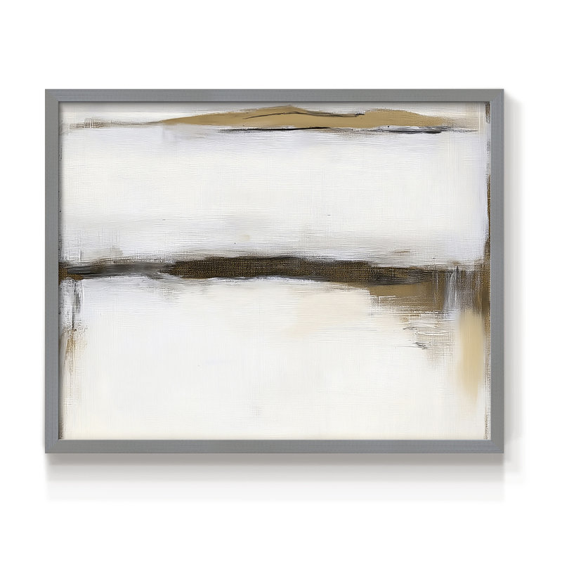 Série abstraite XLII, reproduction encadrée, H 16 po x l 20 po, Gris