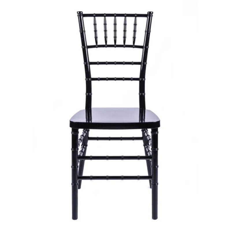 Ensemble de 2 chaises Chiavari ToughResin Mono-Frame par Chivari, Acier, Noir, 2