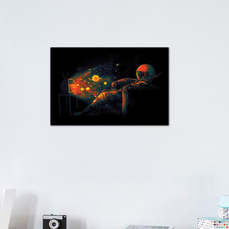 Cosmic Channel par Nicebleed - reproduction d'art, Toile tendue, Aucun mat, H 26 po x l 18 po x 1,5 po