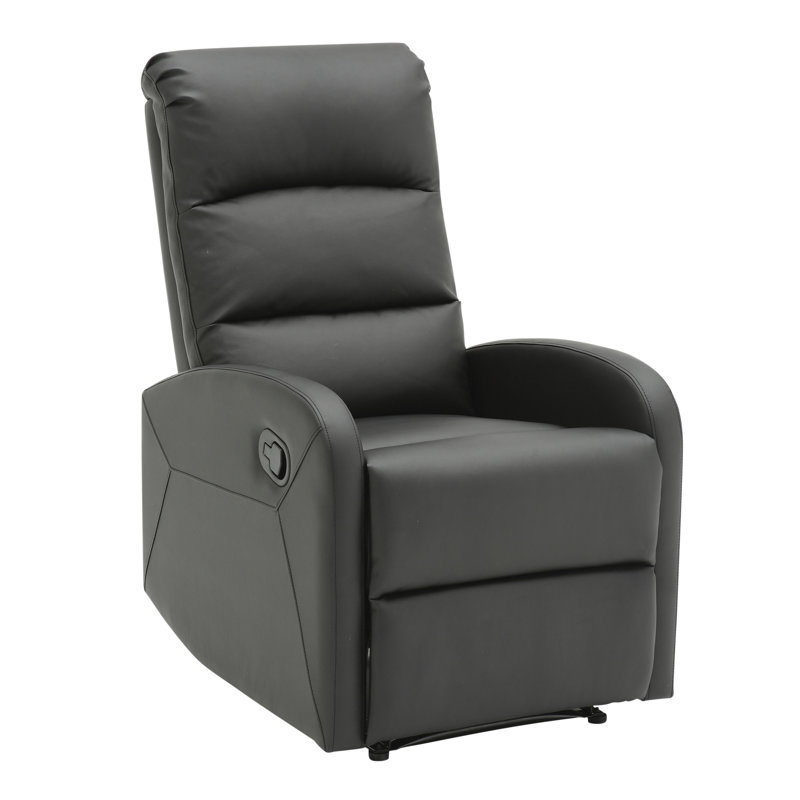 Fauteuil inclinable contemporain en similicuir noir Dormi par Lumisource, Noir