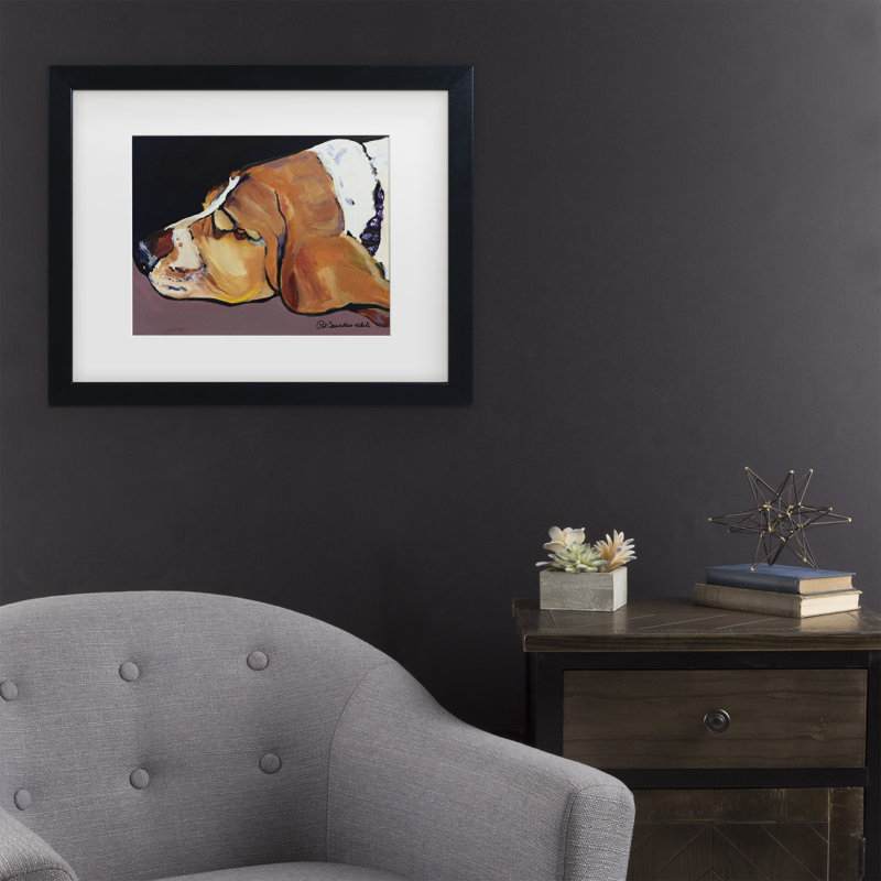 « farley », reproduction de peinture à l’acrylique sur toile, H 16 po x l 20 po x P 0,5 po, Cadre noir