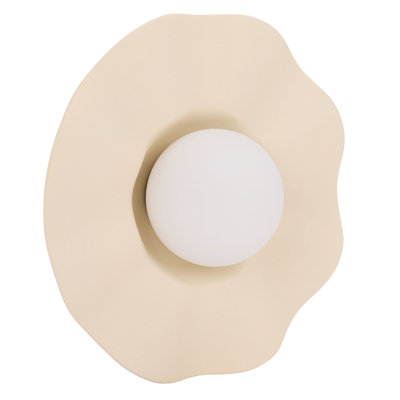 Single Light Ceramic Flush Mount Sconce